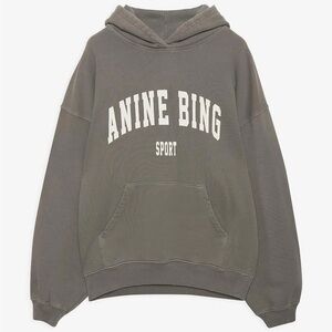 Anine Bing Light Olive Cotton HARVEY Hoodie